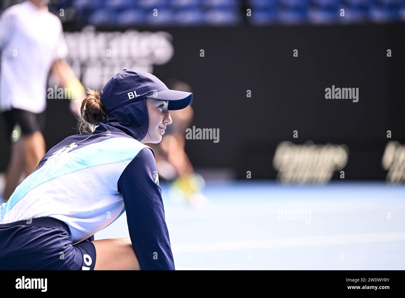 Mixed doubles pair Joran Vliegen and Ena Shibahara during the