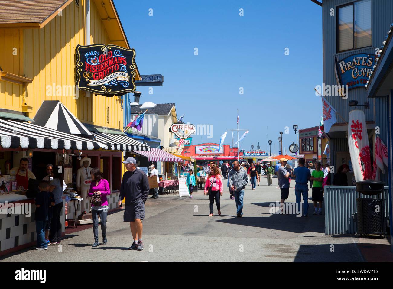 Shopping, Fisherman's Wharf, Monterey, California Stock Photo