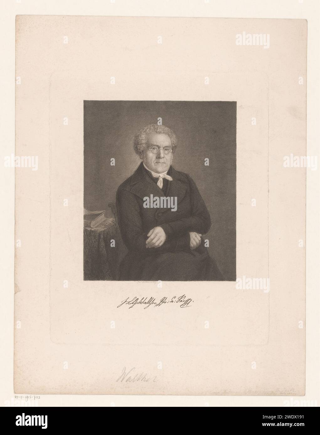 Portret van Johann Gottfried Walther, Johann Phillip Walther, 1851