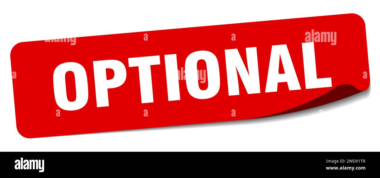 optional sticker. optional rectangular label isolated on white