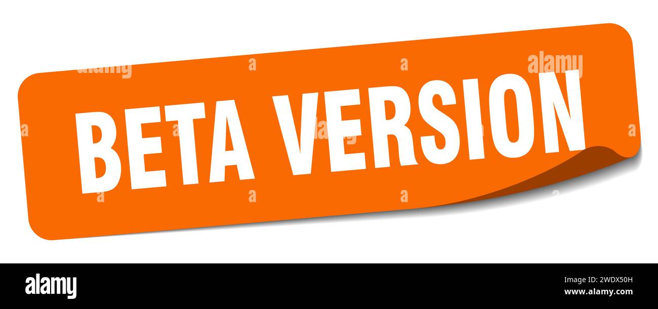beta version sticker. beta version rectangular label isolated on white background Stock Vector
