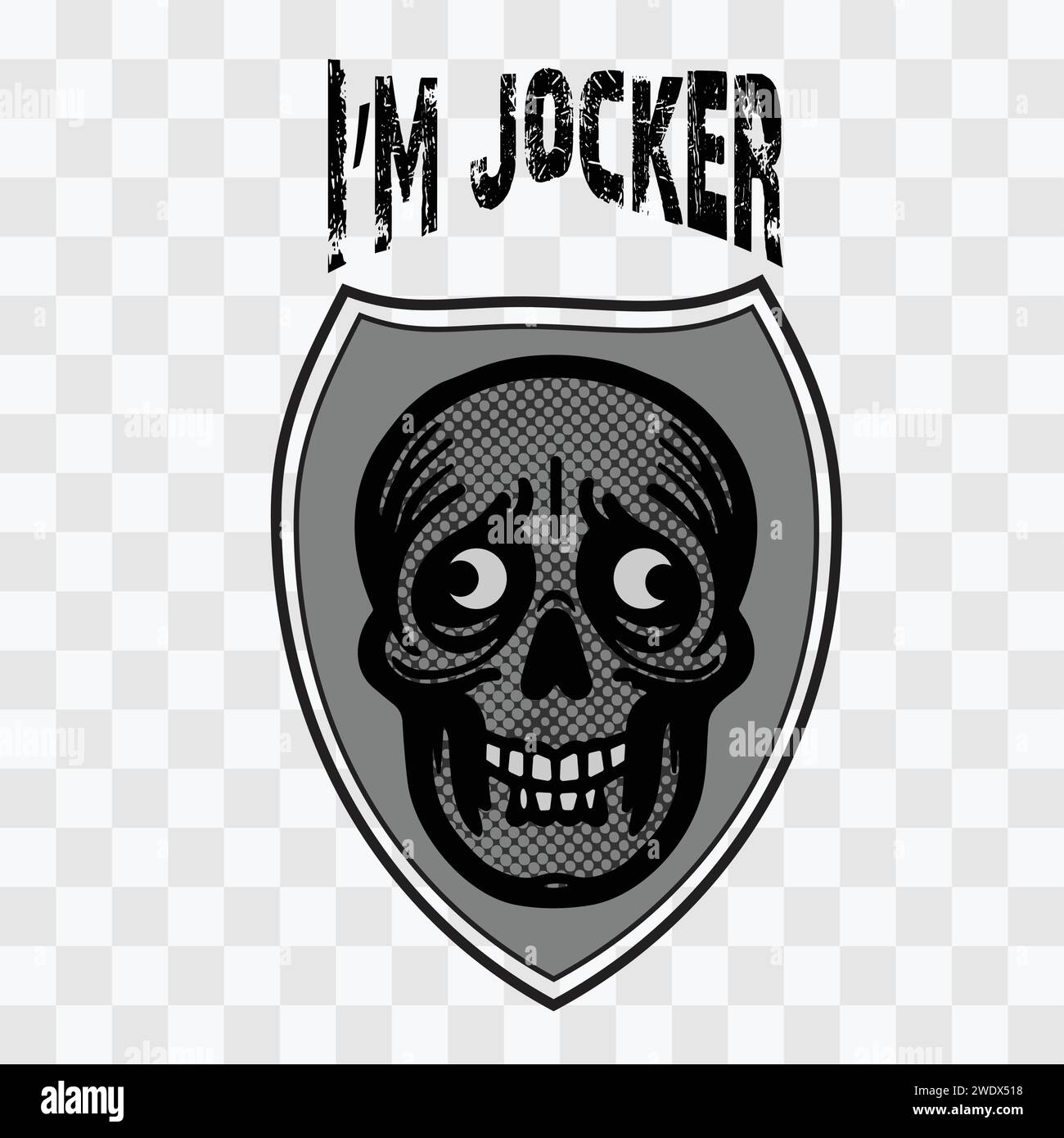 human skull vector illustration, funny looking unique design human head