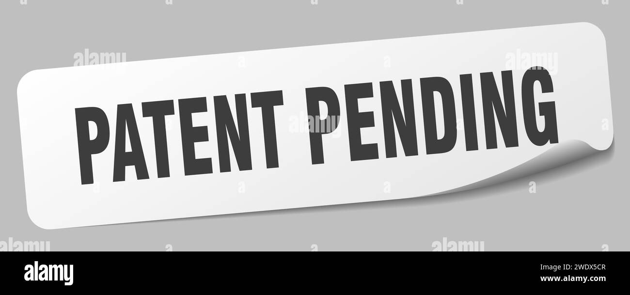 patent pending sticker. patent pending rectangular label isolated on ...