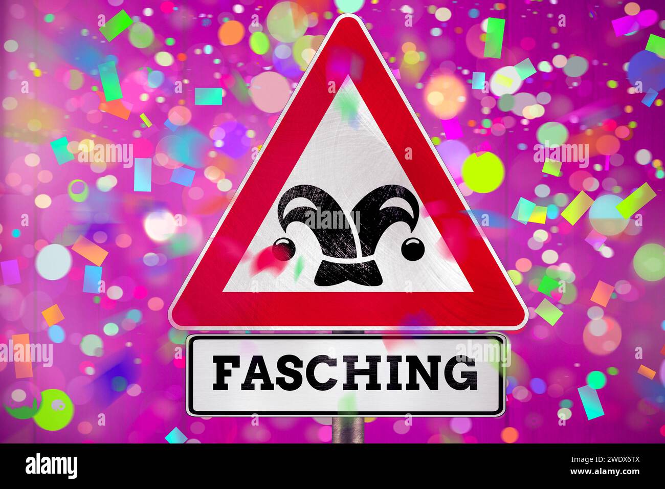 Flapping Sign January 22, 2024: Symbolic picture carnival, sign with inscription ...