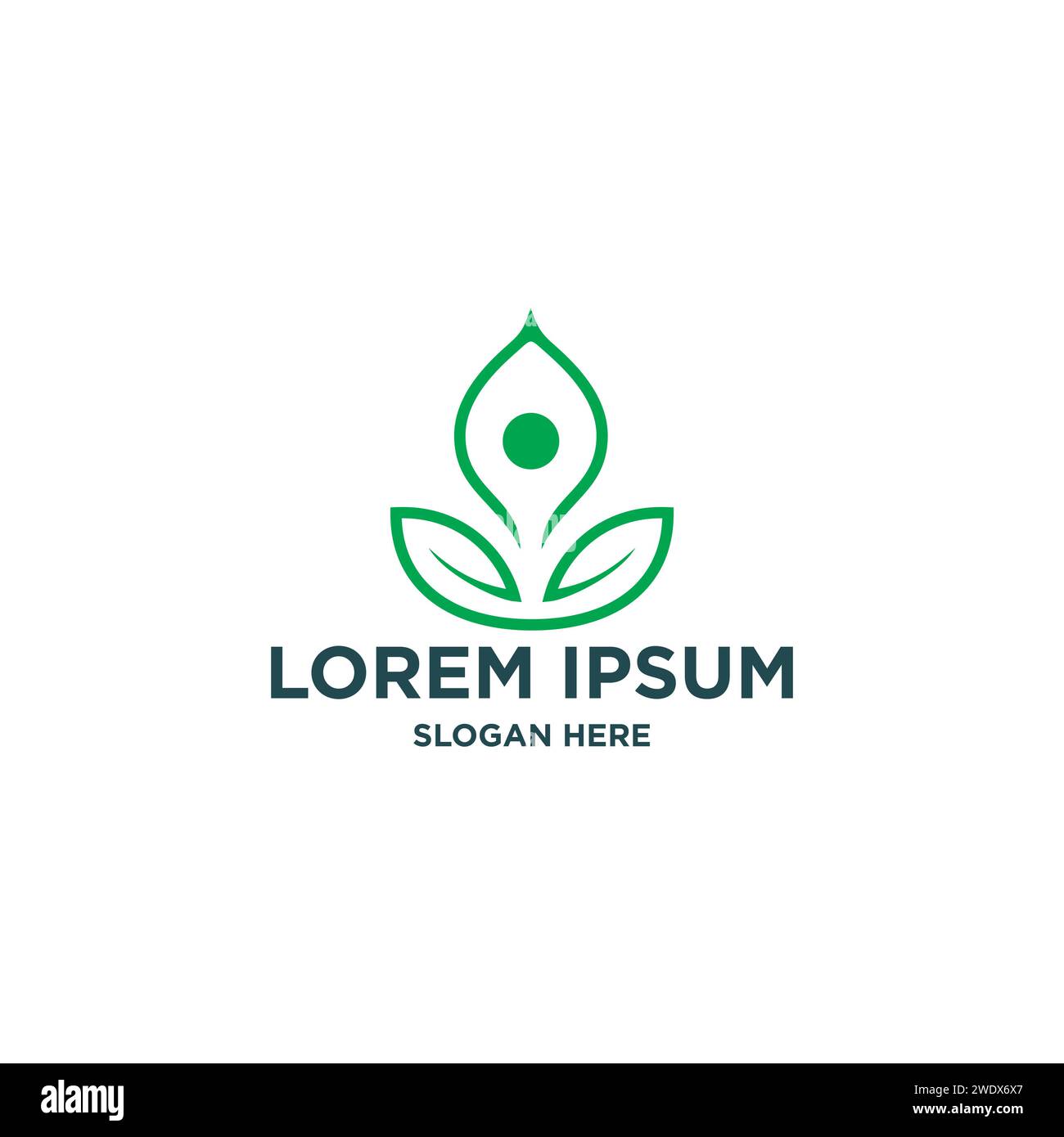 Abstract green leaf logo icon vector design. Landscape design, garden ...