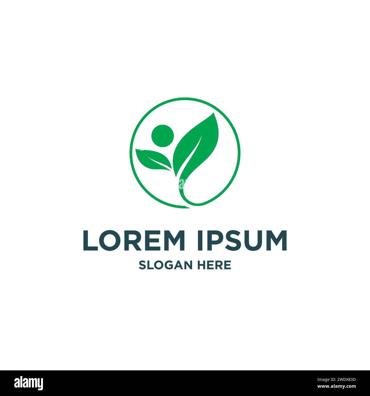 Abstract green leaf logo icon vector design. Landscape design, garden ...