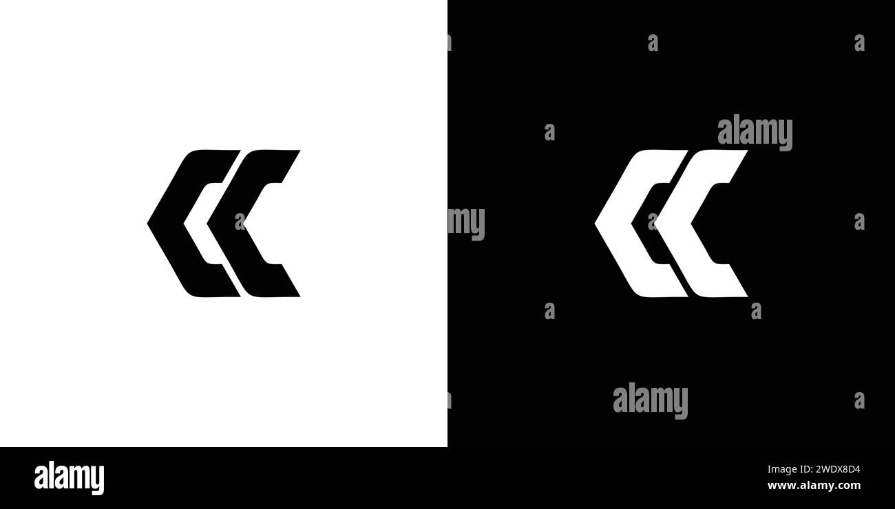 Modern and unique letter CC initials logo design Stock Vector Image ...