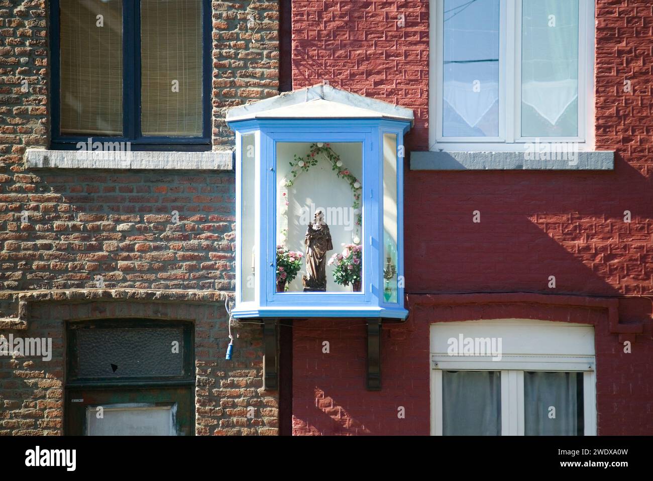 House Madonna, Liege, Belgium, Europe Stock Photo