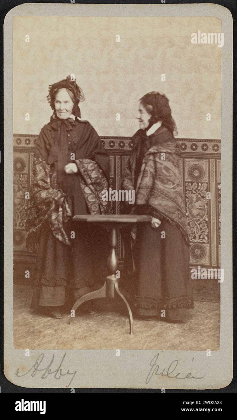Abby Hadassah Smith (1797-1878) and Julia Evelina Smith (1792-1886). Stock Photo