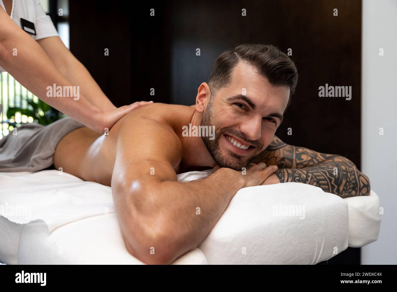 Tattoo back male hi-res stock photography and images - Page 14 - Alamy