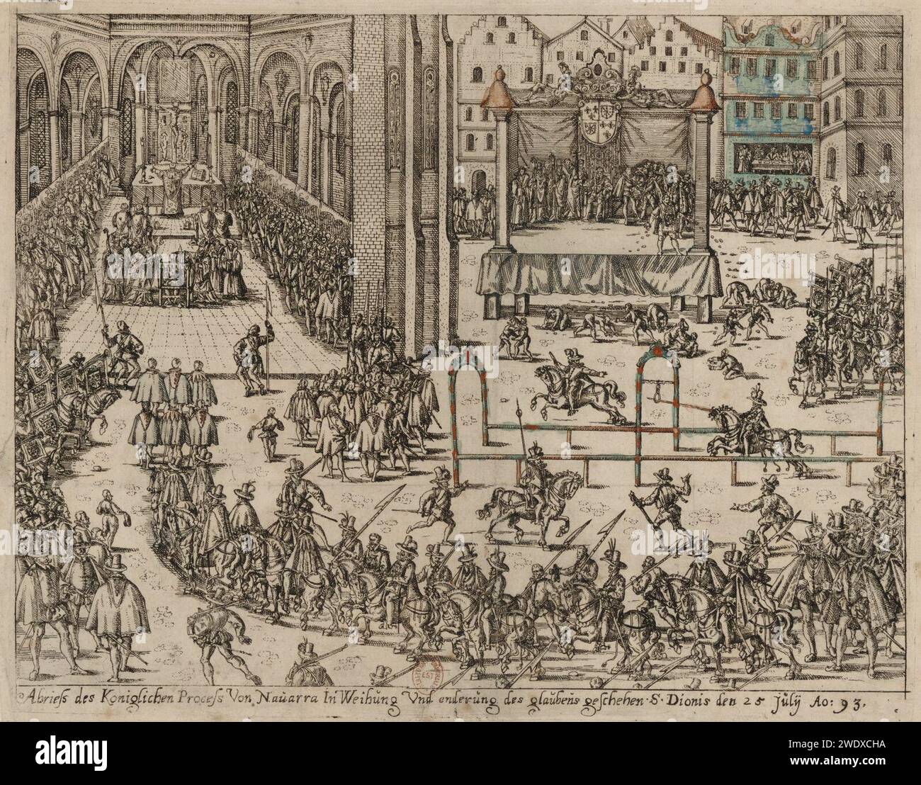 Abjuration de Henri IV à Saint-Denis. Stock Photo