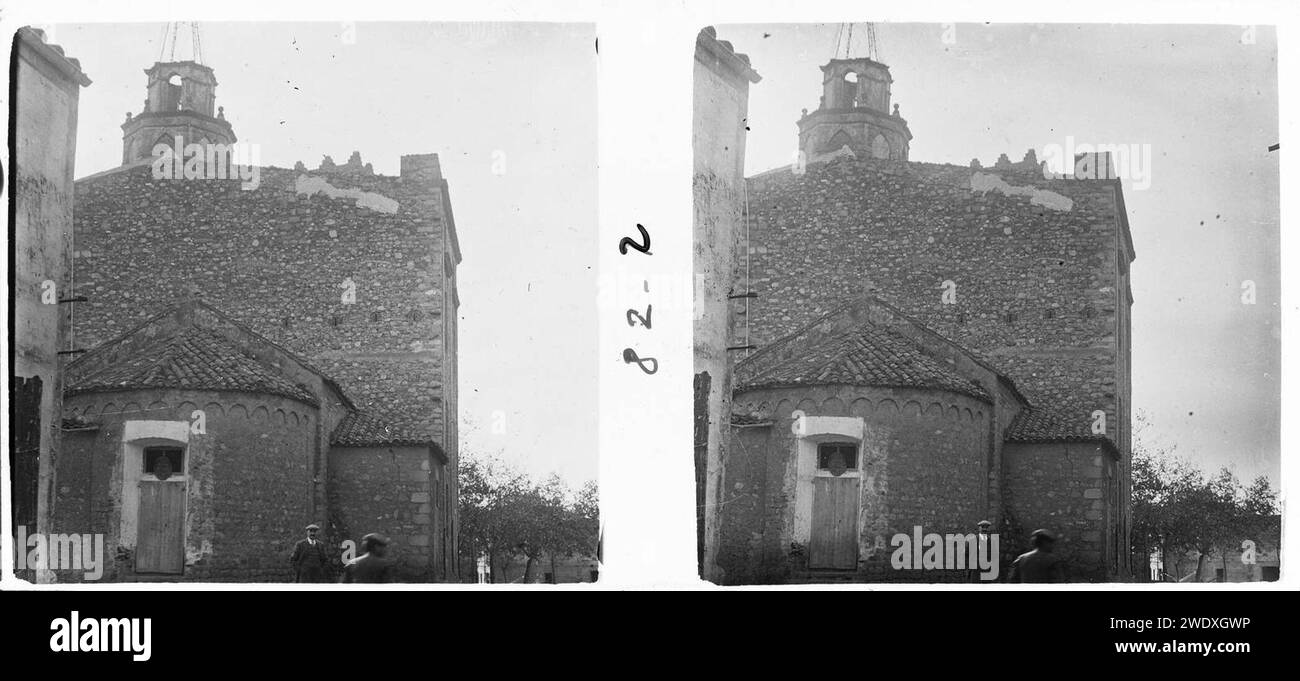Absis de l'església de Santa Maria de Breda Stock Photo - Alamy