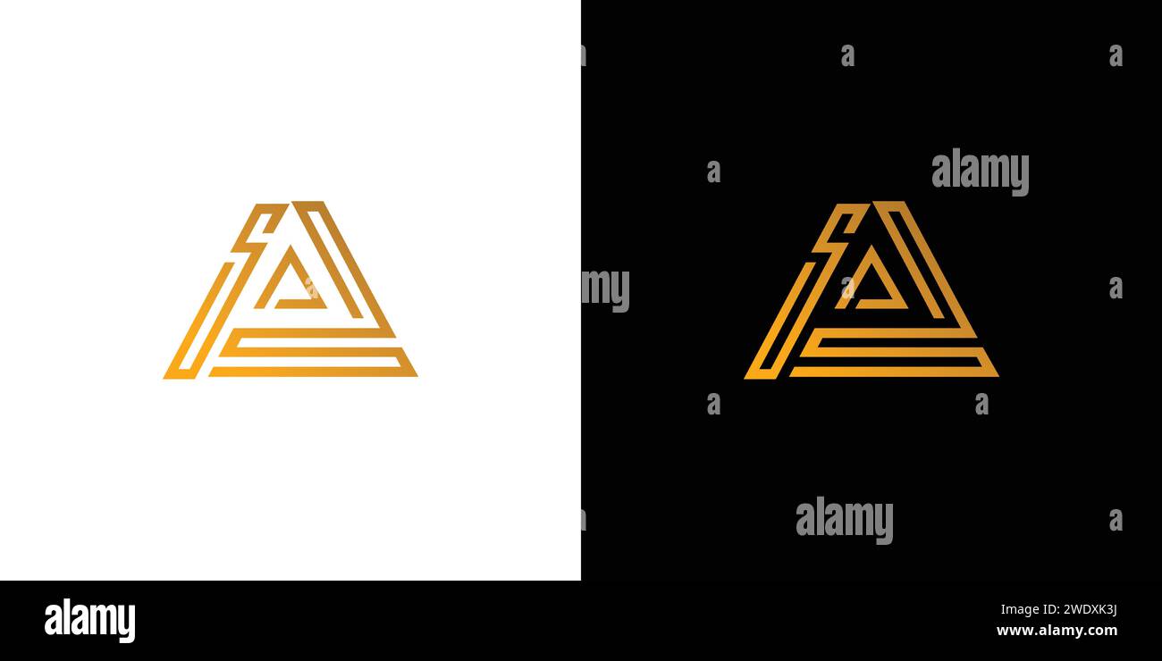 Modern and Sophisticated  letter A initials logo design Stock Vector