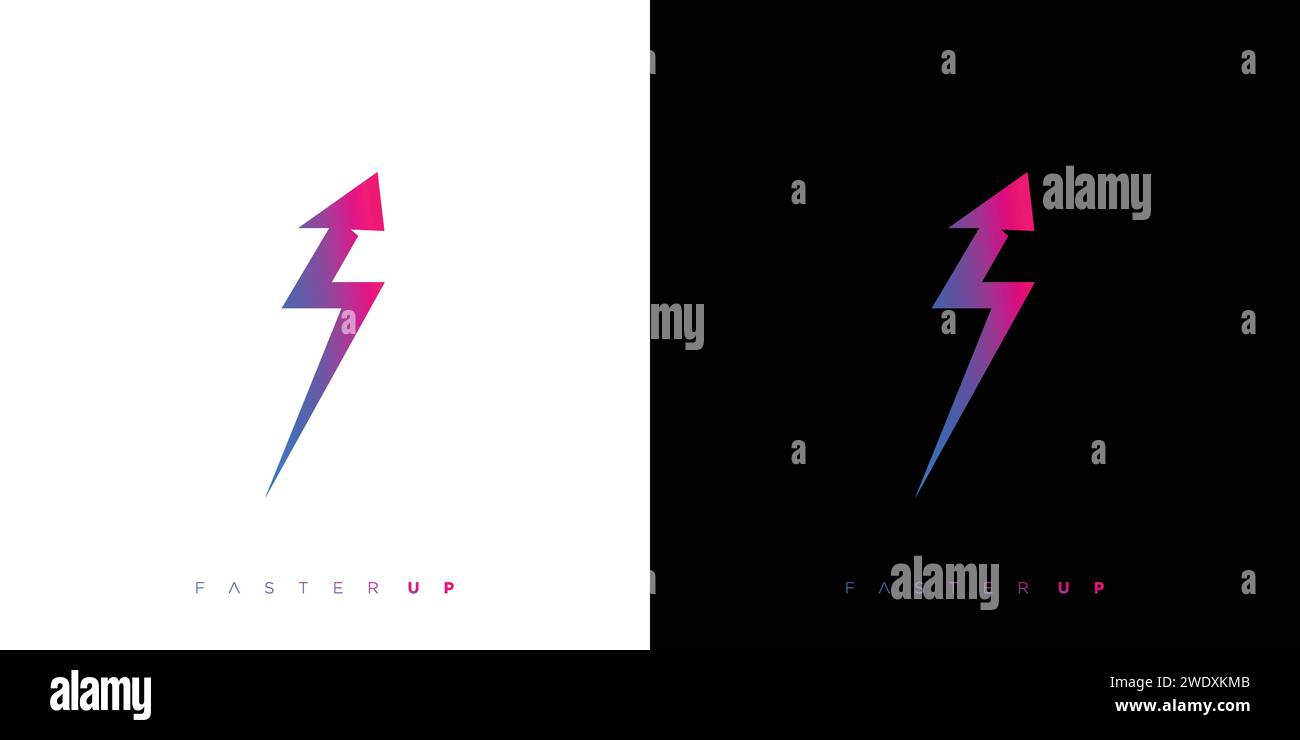 Unique and modern Faster Up logo design Stock Vector