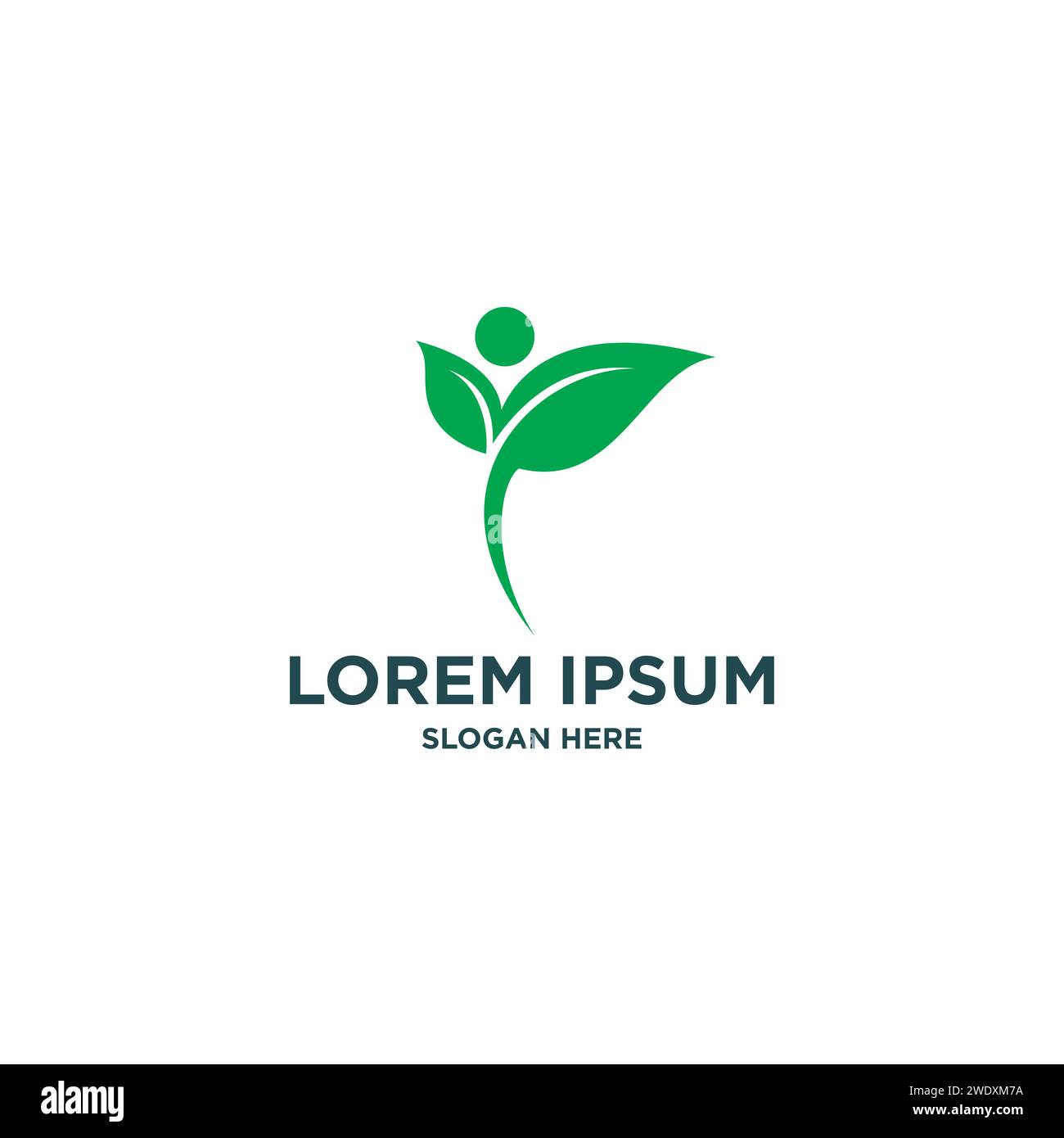 Abstract green leaf logo icon vector design. Landscape design, garden ...