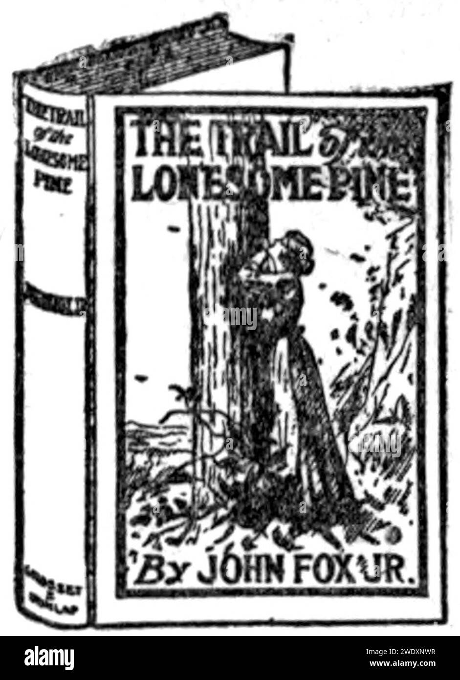 Ad of Trail of the lonesome pine book 3d--The yellow dove. Stock Photo