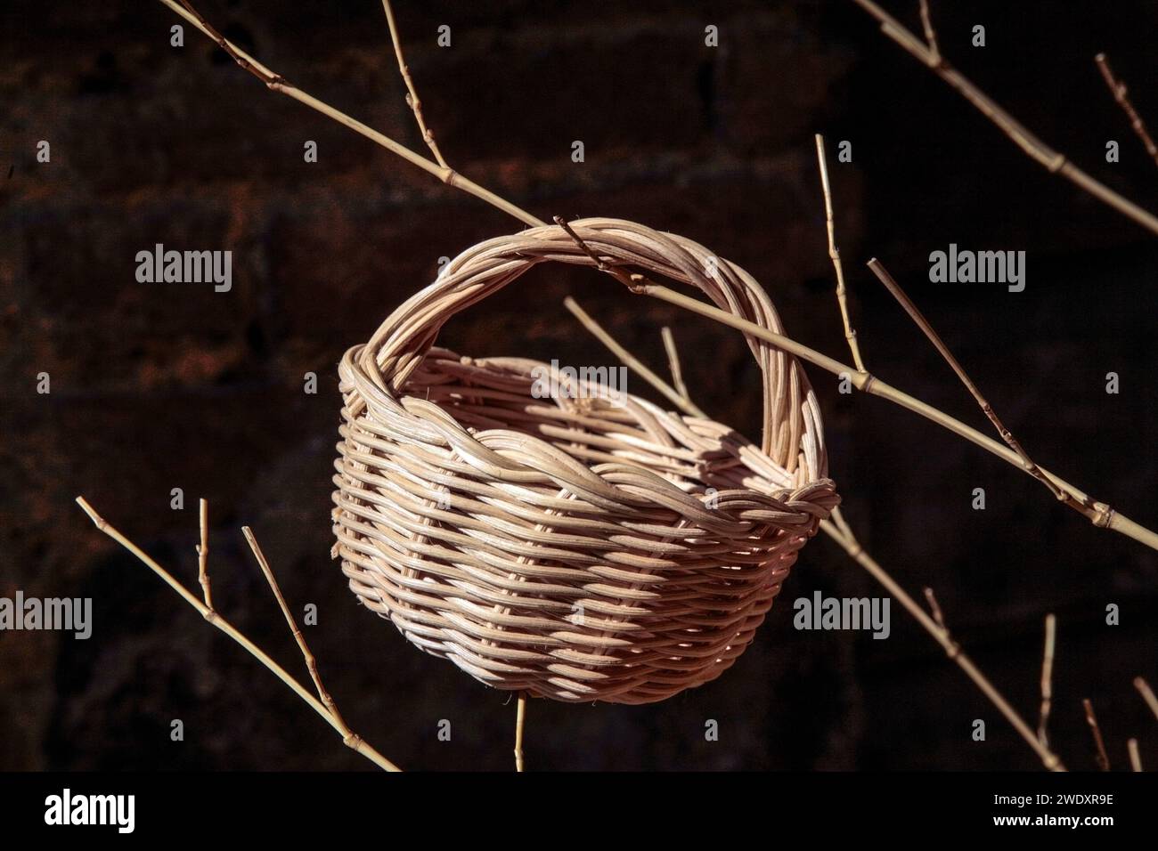 Italy Tuscany Abbadia San Salvatore - wicker baskets Stock Photo