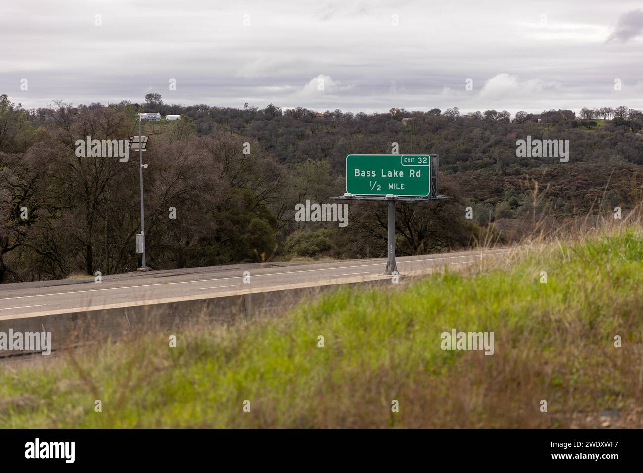 Bass Lake Road, Highway 50 Stock Photo Alamy