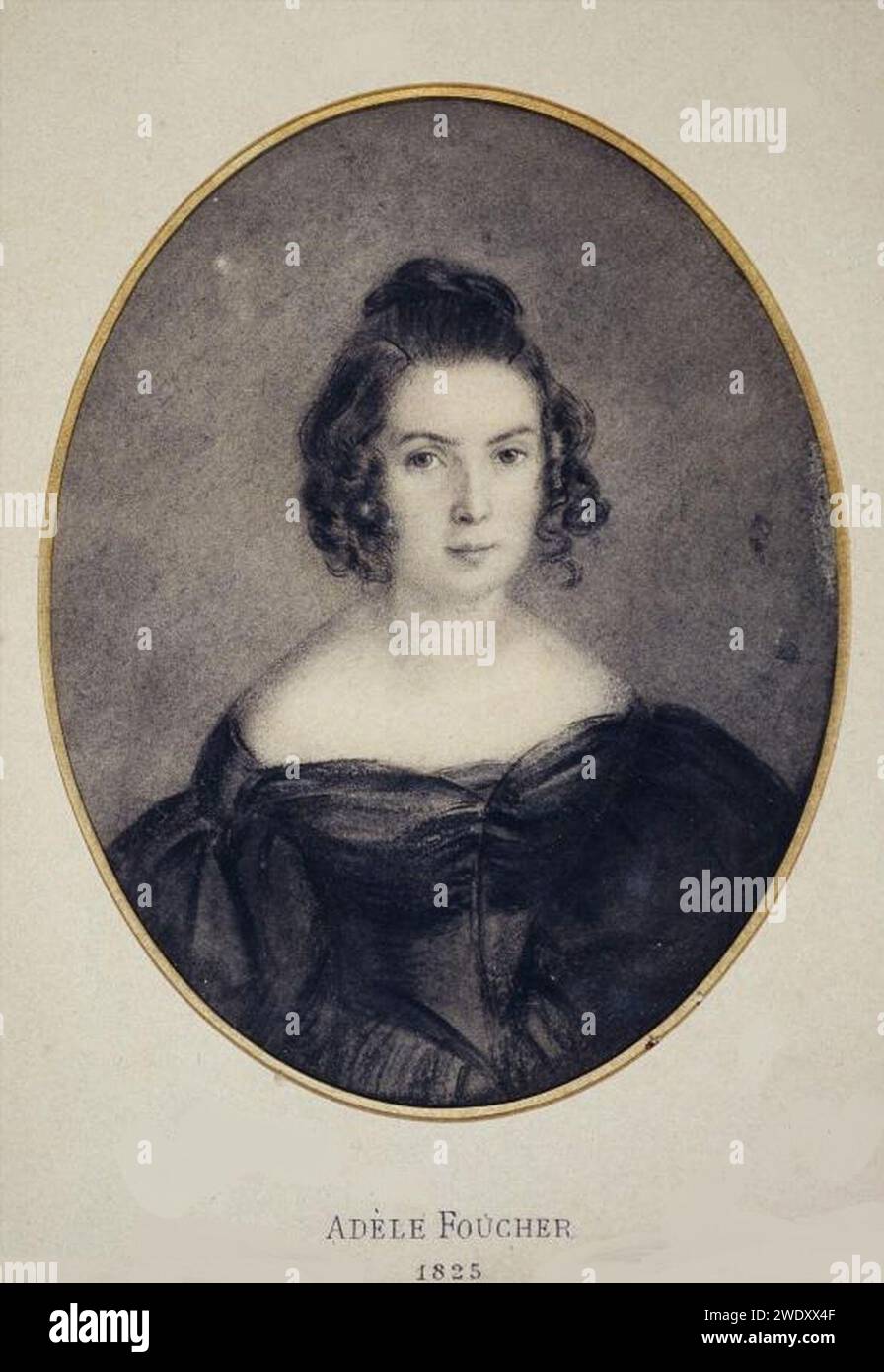 Adèle Foucher 1825. Stock Photo