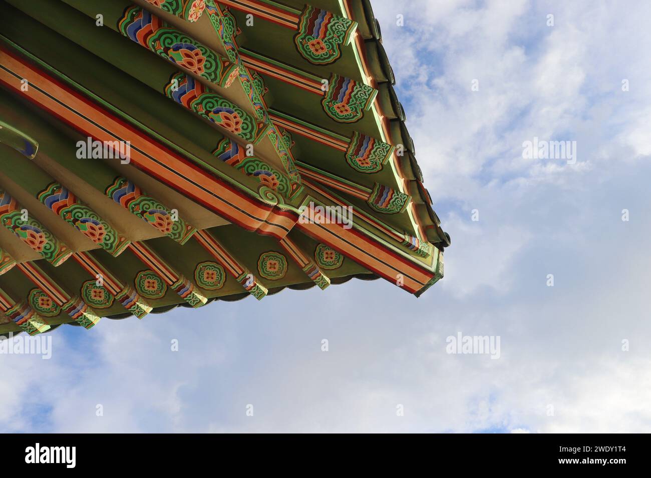 Korean Bell underside painting Stock Photo