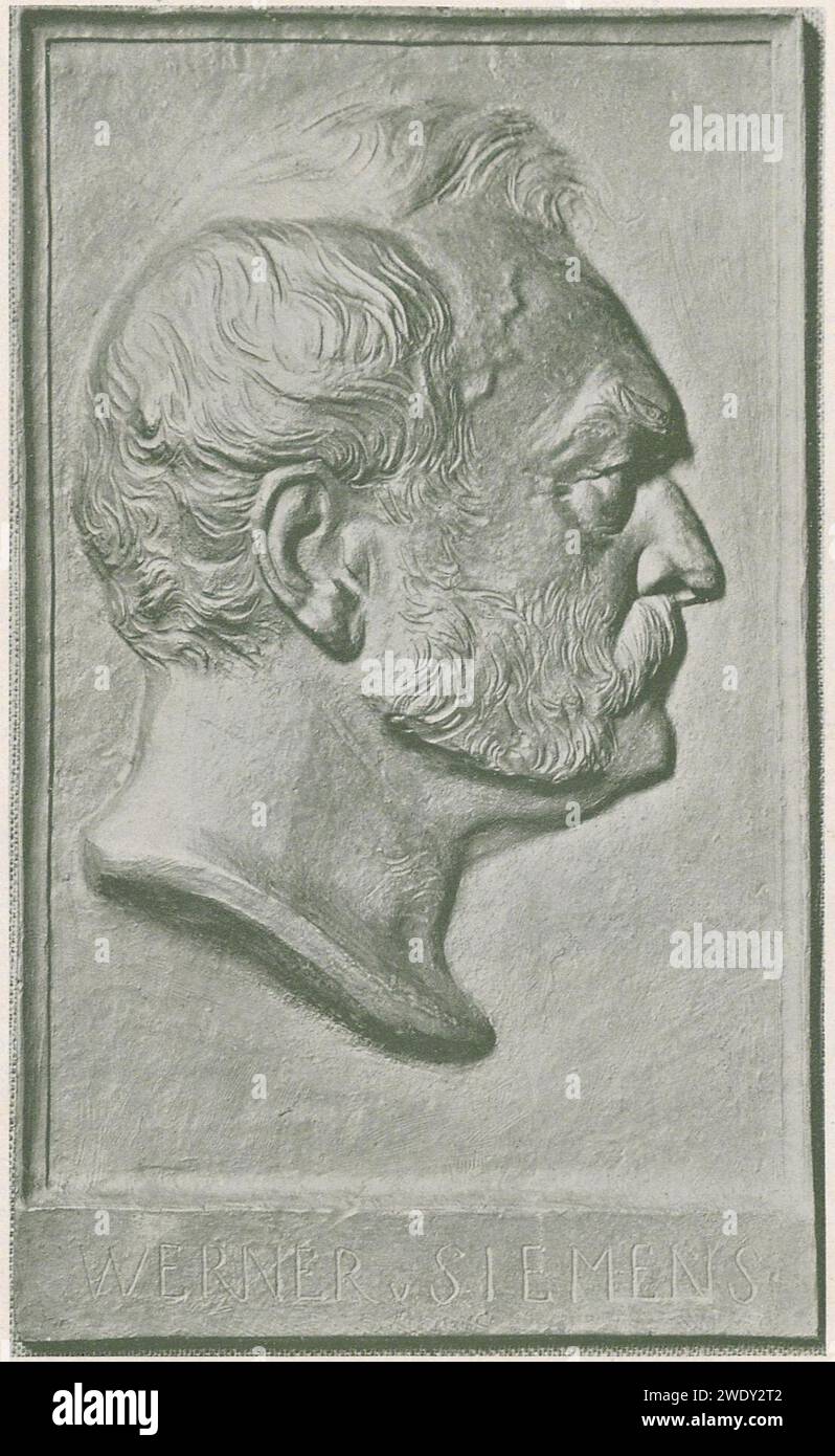 Adolf von Hildebrand - Relief Werner von Siemens. Stock Photo