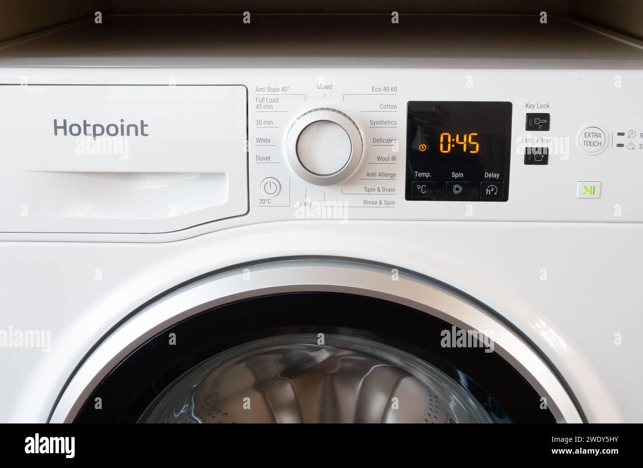 Hotpoint Washing Machine Appliance Stock Photo Alamy
