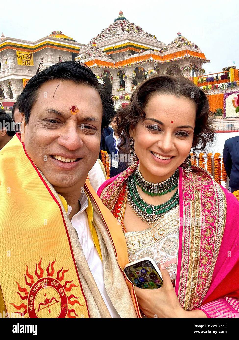 Ayodhya India 22nd Jan 2024 Ayodhya Jan 22 ANI Bollywood ayodhya-india-22nd-jan-2024-ayodhya-jan-22-ani-bollywood