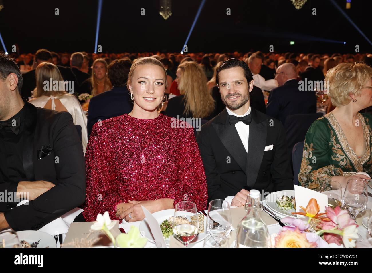 STOCKHOLM, SWEDEN 20240122Swedish swimmer Sarah Sjostrom and Prince ...