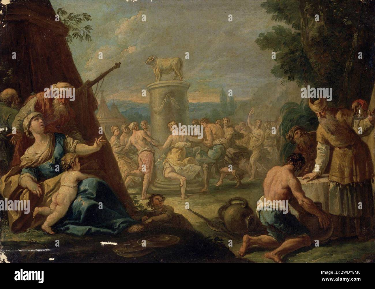 Adoration of the Golden Calf (Domenico Stock Photo Alamy