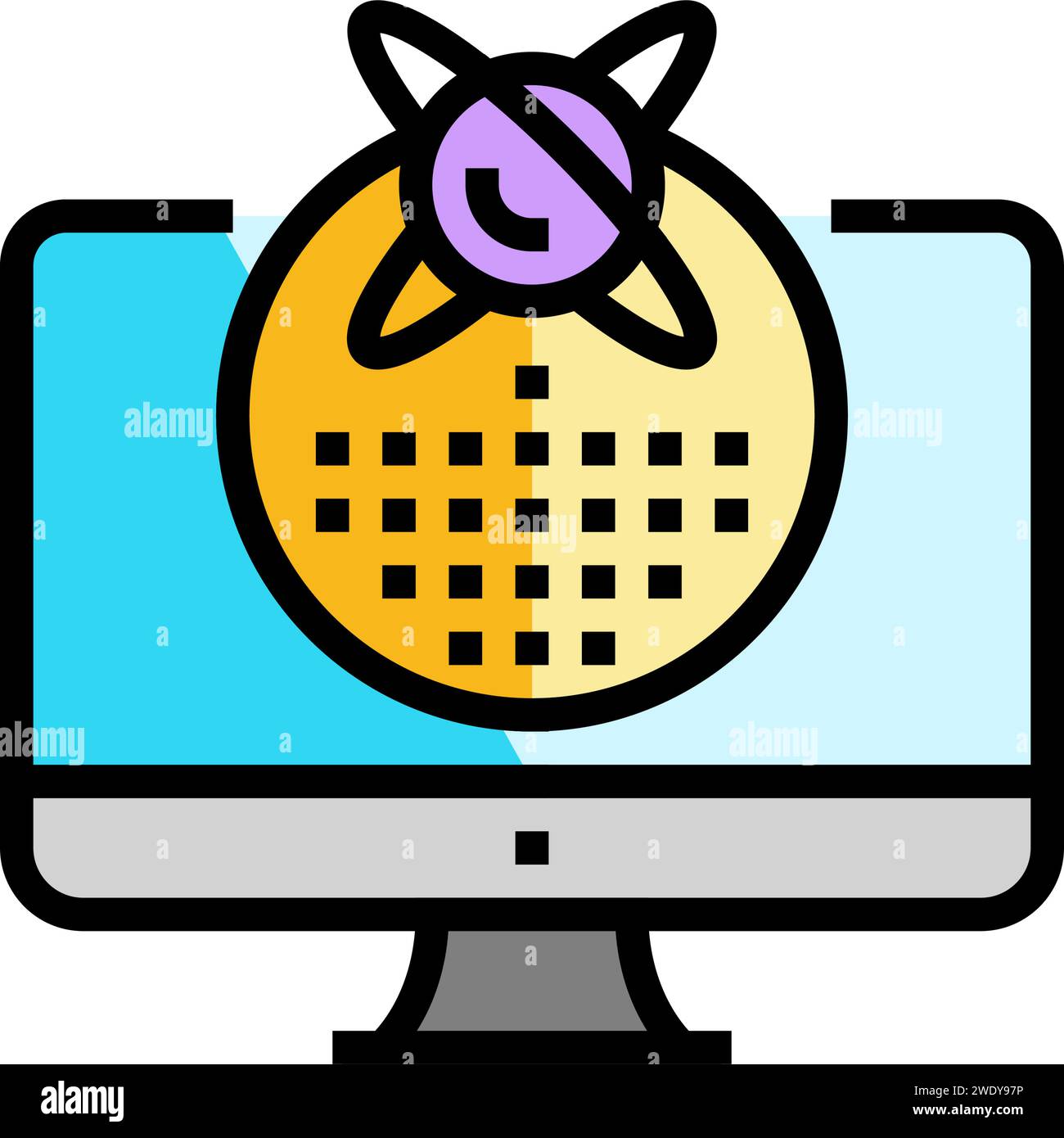 Dot Technology Quantum Color Icon Vector Illustration Stock Vector