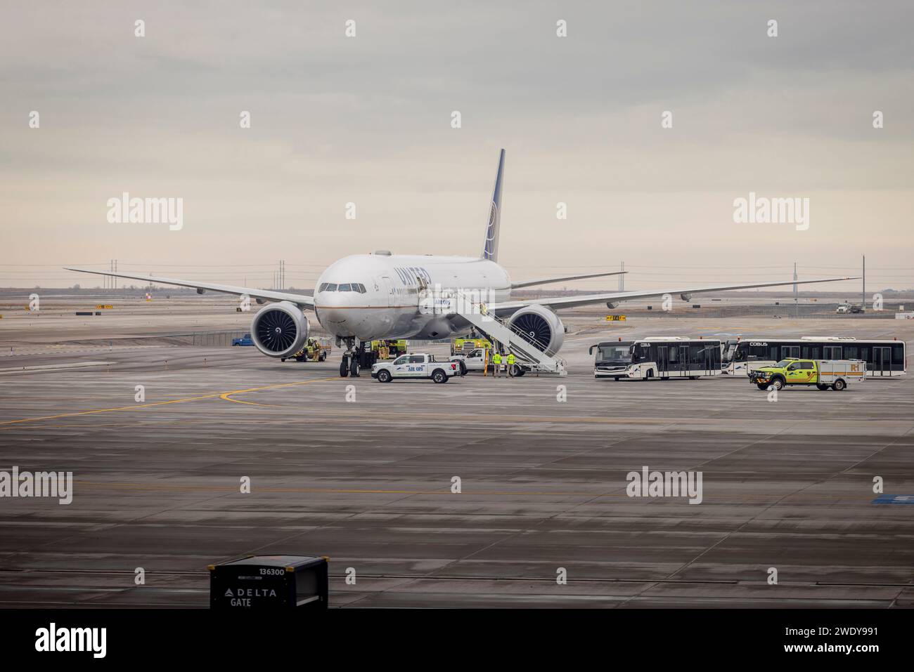 Salt Lake City, Utah, USA. 22nd Jan, 2024. United Airlines flight 2268
