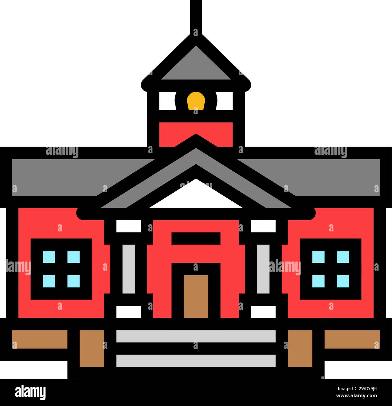 College School Building Color Icon Vector Illustration Stock Vector college-school-building-color-icon-vector-illustration-stock-vector