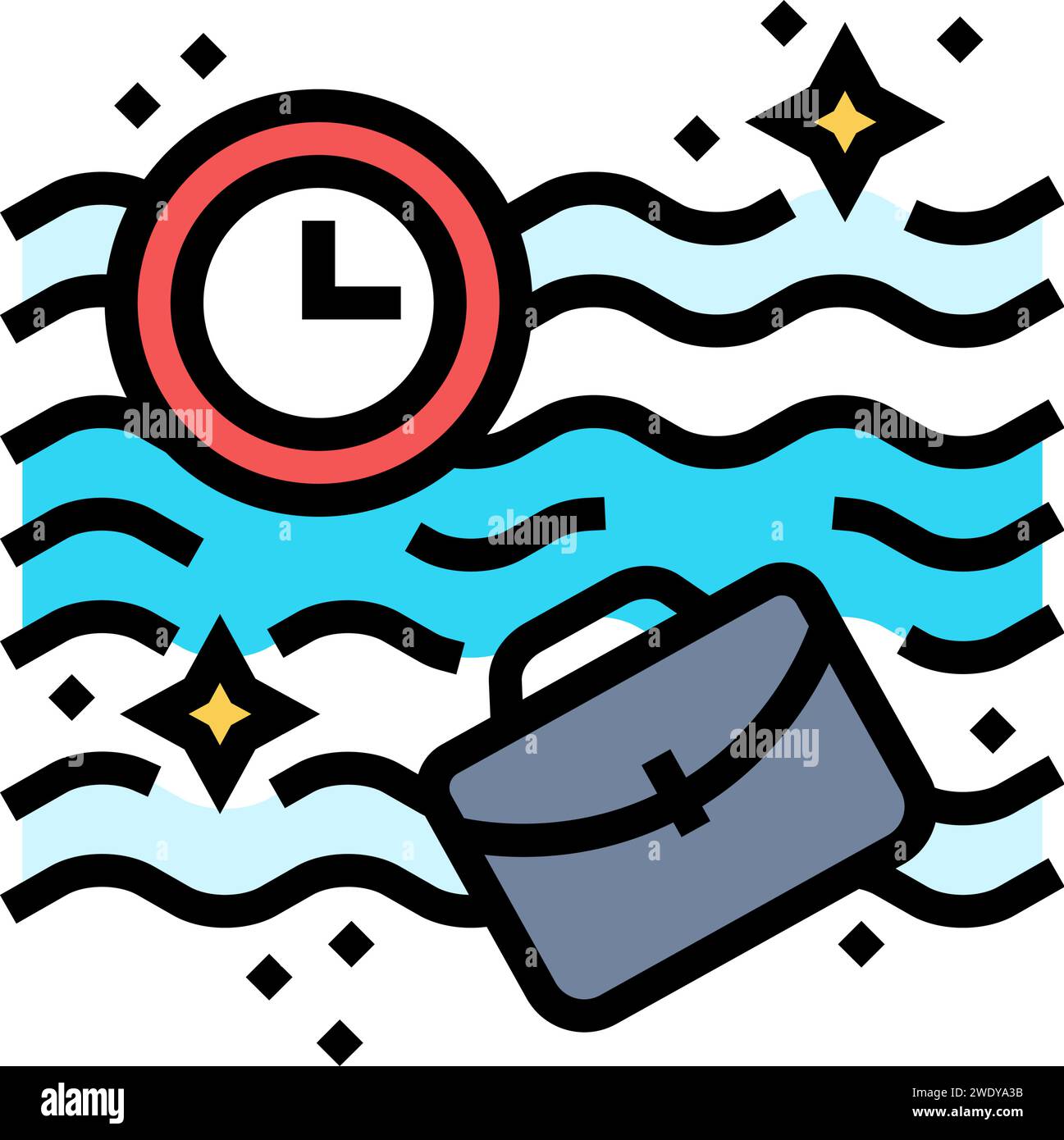 flow state time management color icon vector illustration Stock Vector ...