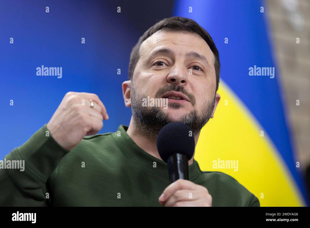Kiev, Ukraine. 22nd Jan, 2024. Ukrainian President Volodymyr Zelenskyy