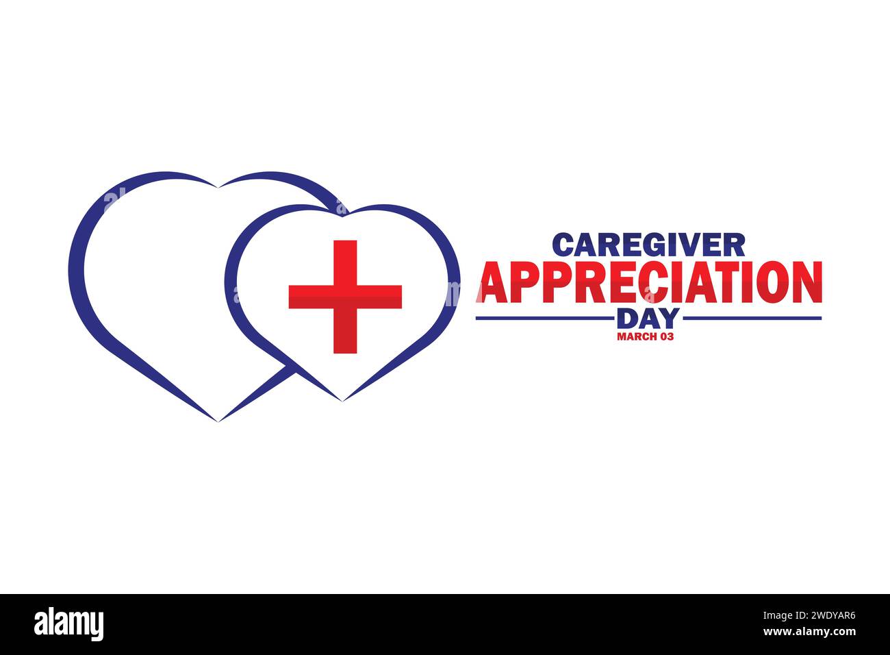 Caregiver Appreciation Day Vector Illustration. March 3. Suitable for greeting card, poster and banner. Stock Vector