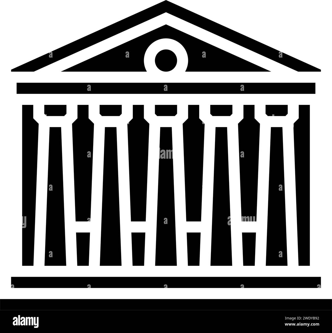 money bank building glyph icon vector illustration Stock Vector Image ...