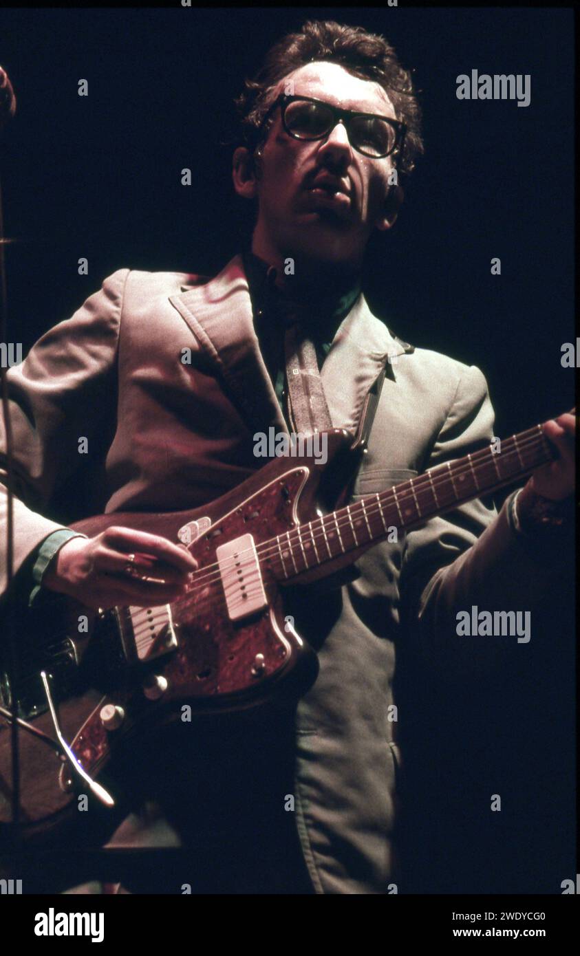 Elvis Costello in concert in 1979 Credit: mpiRR / MediaPunch Stock