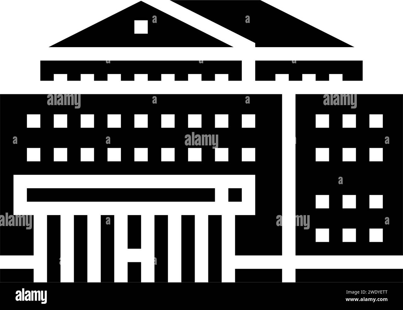 finance bank building glyph icon vector illustration Stock Vector Image ...