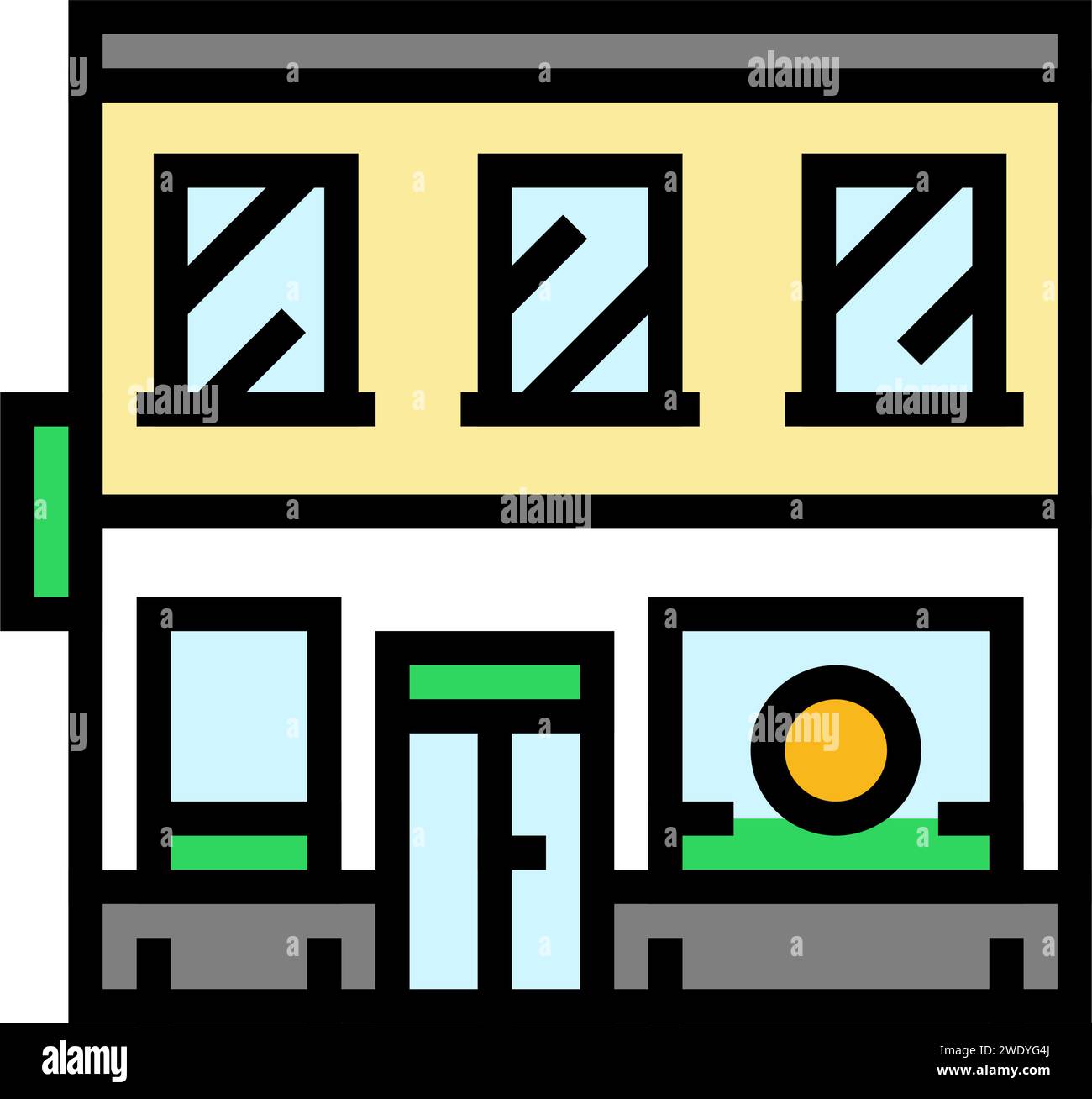 cityscape bank building color icon vector illustration Stock Vector ...