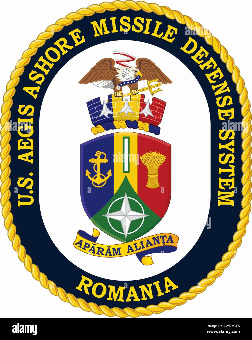 Aegis Ashore Romania Logo (26066439443). Stock Photo