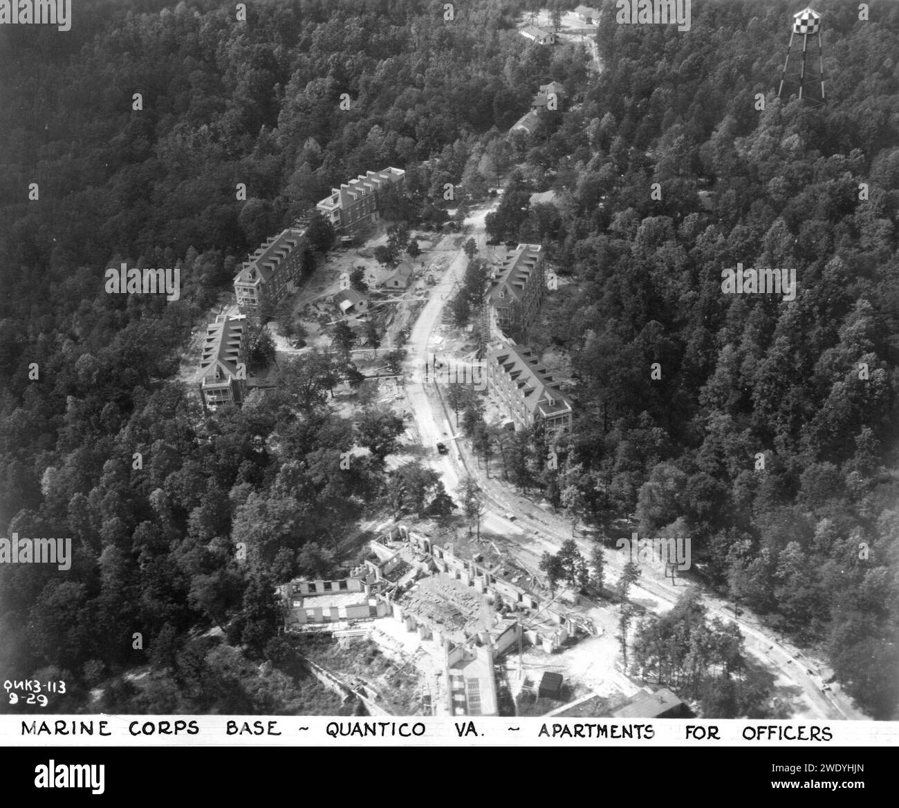Aerial Photograph of the Apartments for Officers at the Marine Corps