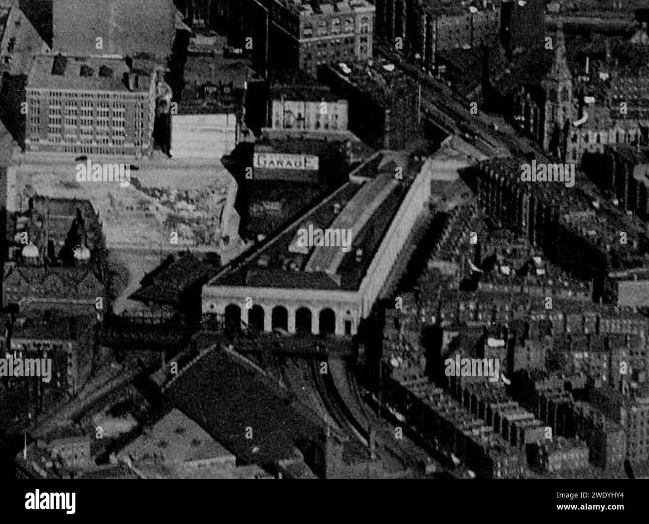 Aerial view of Back Bay station, 1921 Stock Photo Alamy