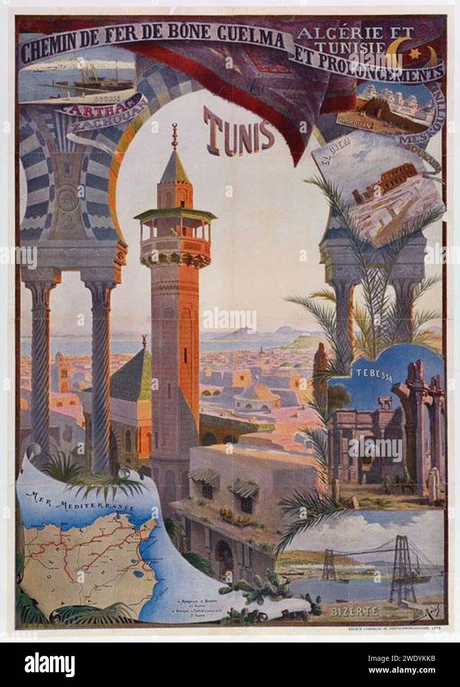 Jean Jacques Waltz | Affiche pour les chemins de fer d'Alsace et de
