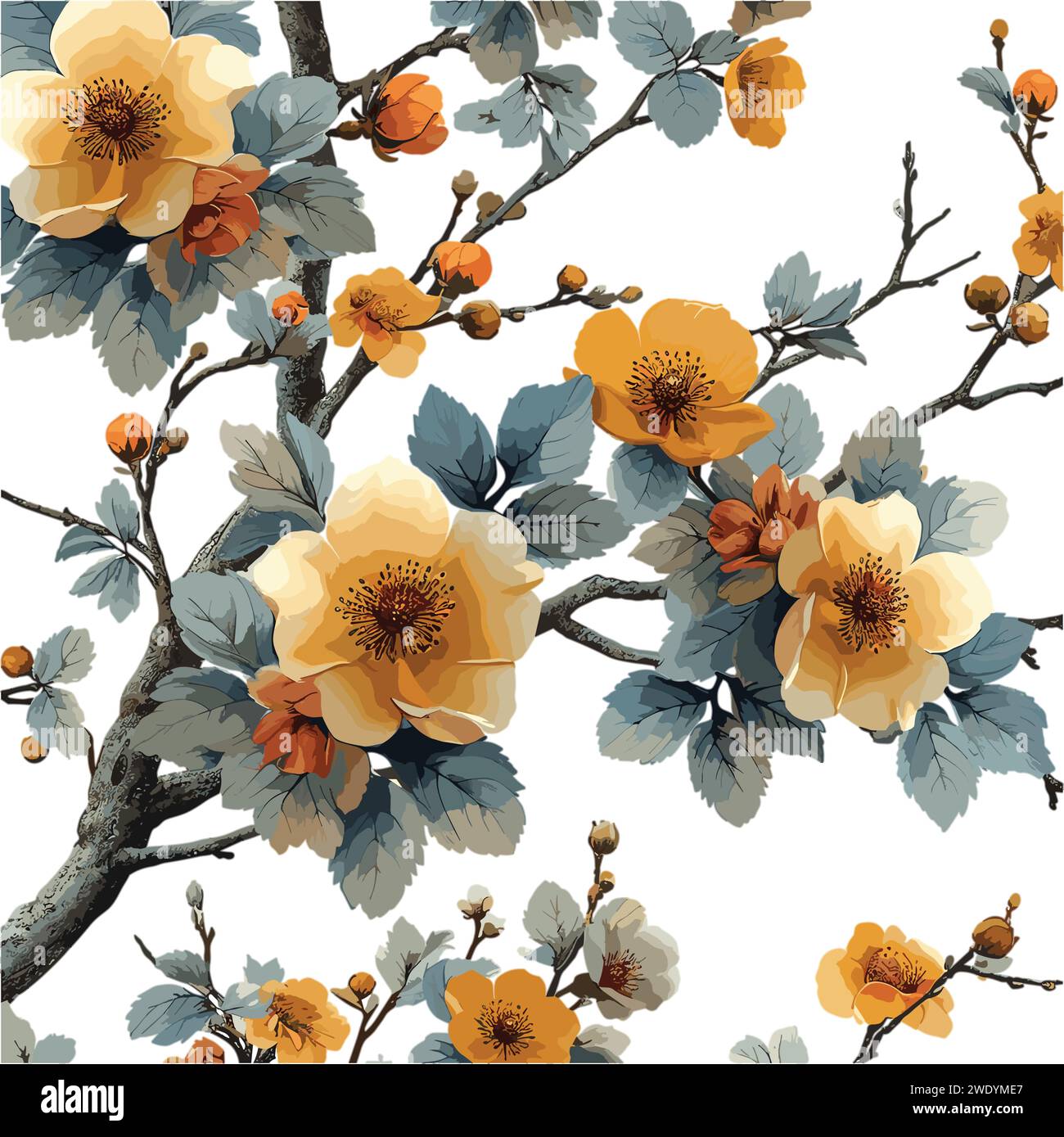 seamless floral pattern, Stock Vector