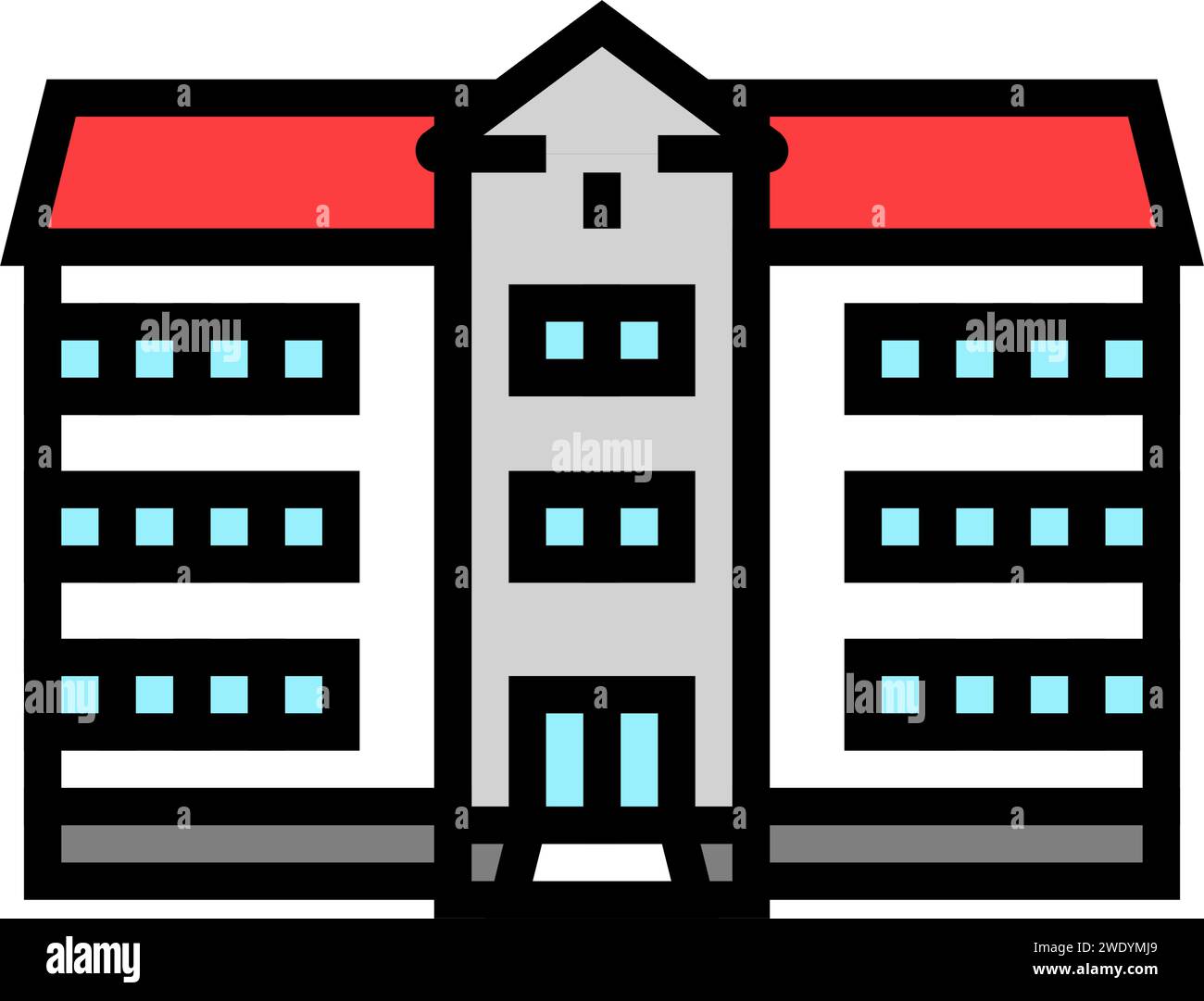 Teacher School Building Color Icon Vector Illustration Stock Vector teacher-school-building-color-icon-vector-illustration-stock-vector