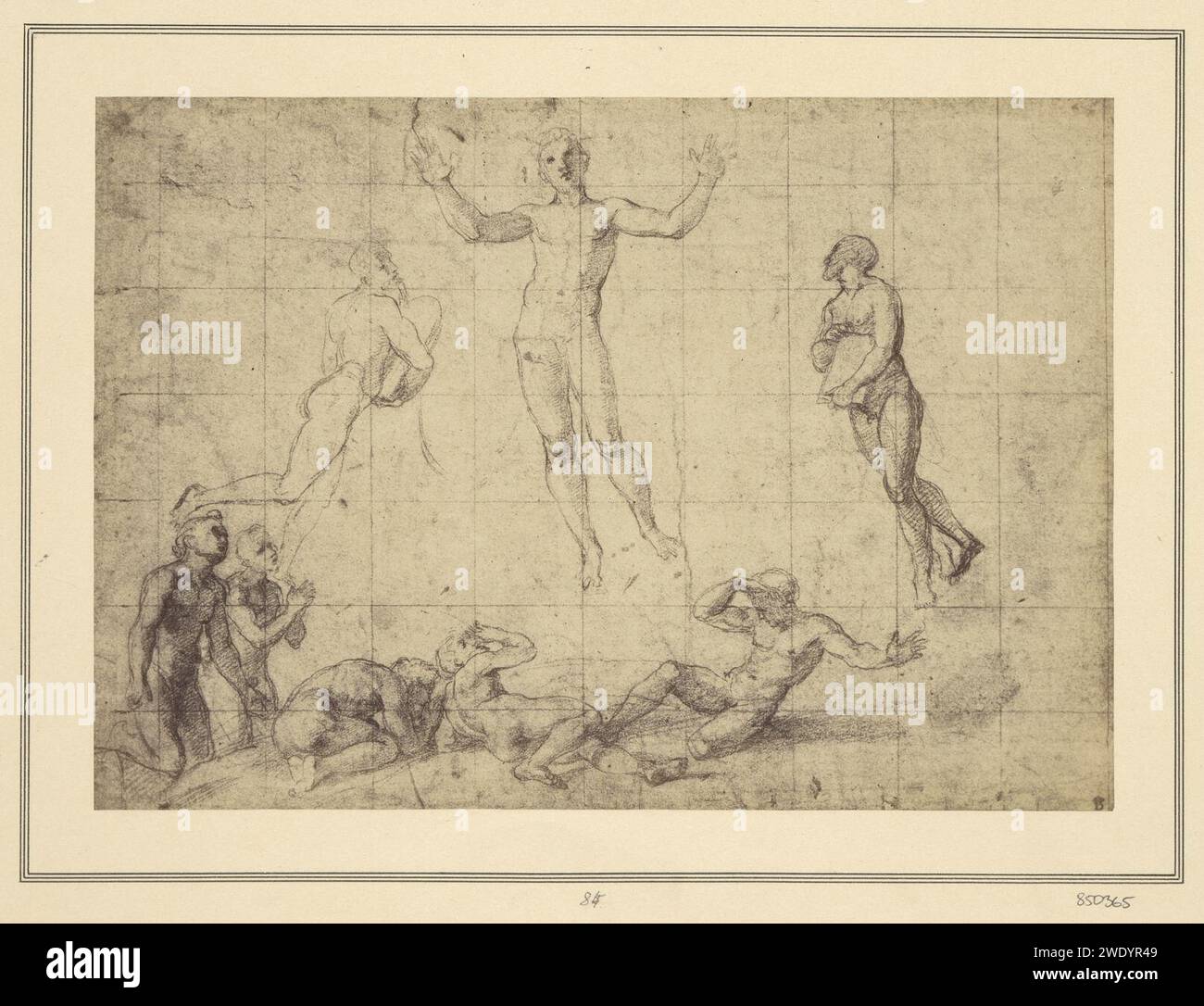 After Raphael - A study for the upper part for 'The Transfiguration' c ...