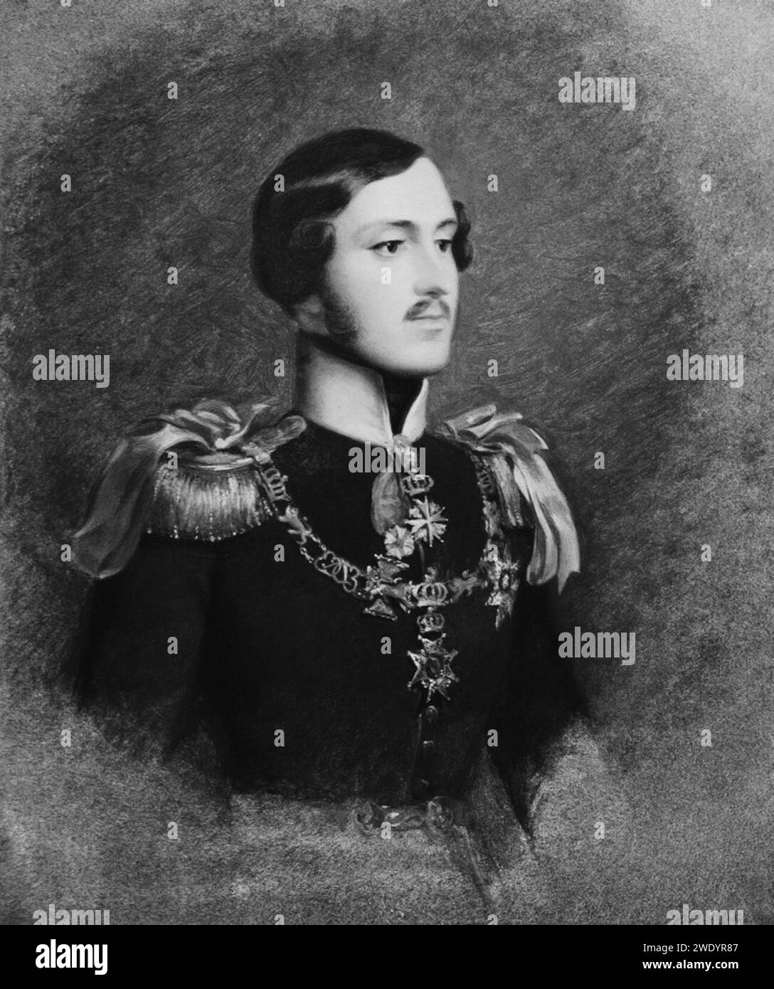 After Sir George Hayter (1792-1871) - Ernest II of Saxe-Coburg-Gotha (1818-1893) when Prince Ernest Stock Photo