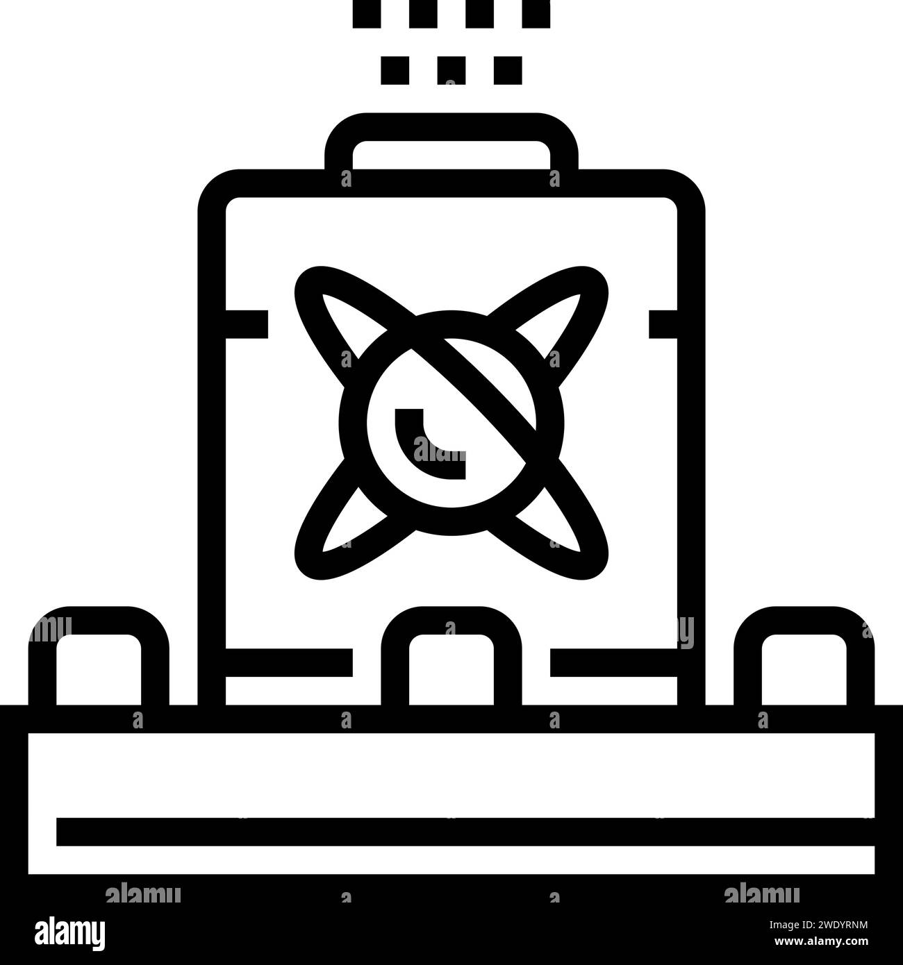 sensor quantum technology line icon vector illustration Stock Vector ...