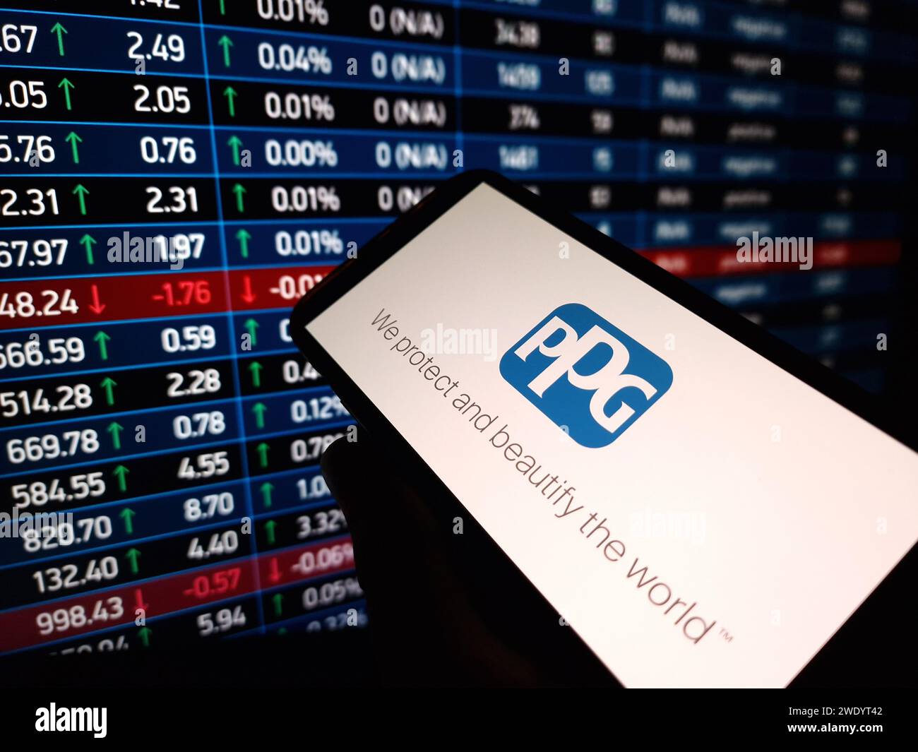 Konskie, Poland January 22, 2024 PPG Industries company logo