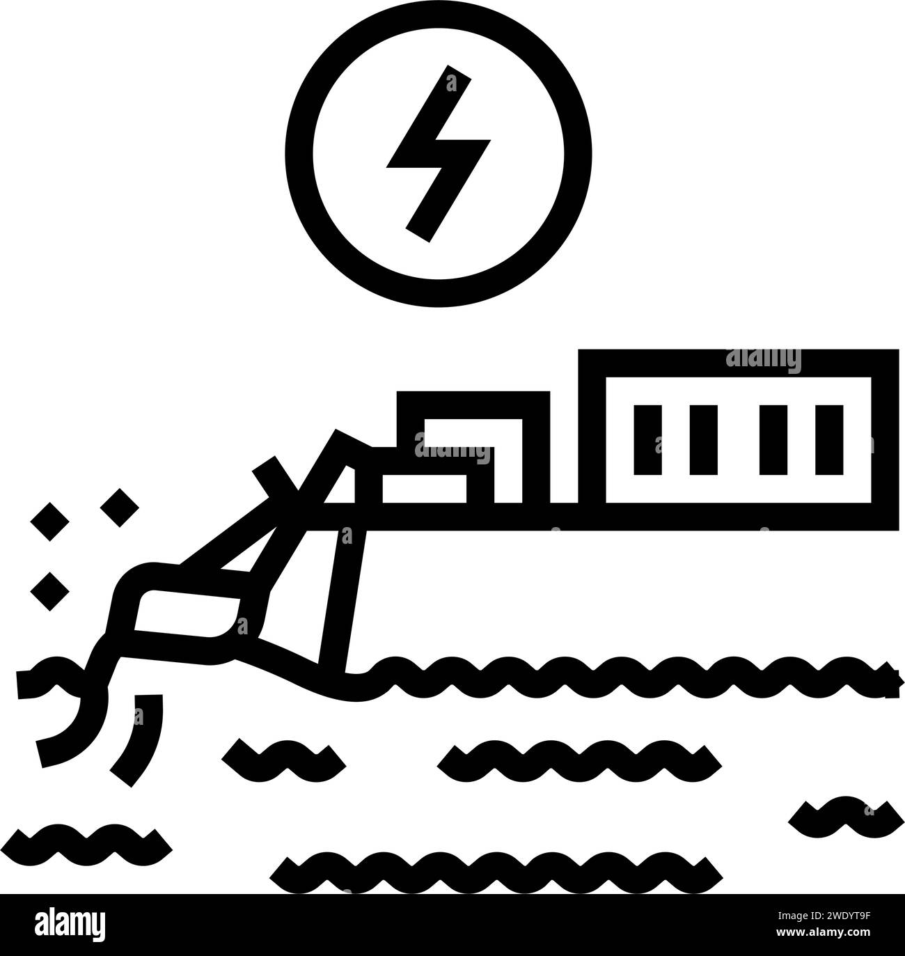 Wave Energy Storage Line Icon Vector Illustration Stock Vector Image wave-energy-storage-line-icon-vector-illustration-stock-vector-image